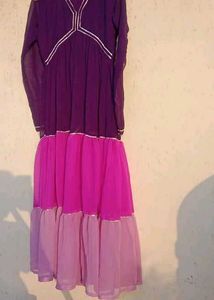 Beautiful Purple &amp; Pink Ethnic Gown