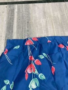 Blue Floral Skirt set