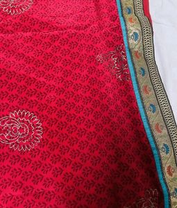 pretty Red saree ♥️🔥