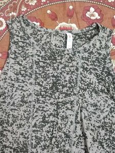Grey Patterned Tank Top