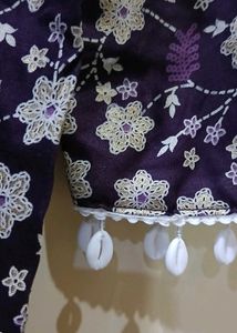 Designer Floral Print short Kurti with umbrella sl