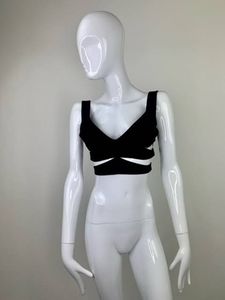 Chic Black Wrap Crop Top