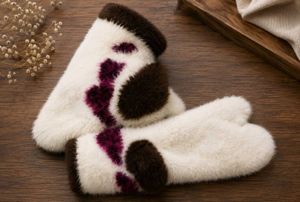 Cozy Fuzzy Socks with Heart Pattern