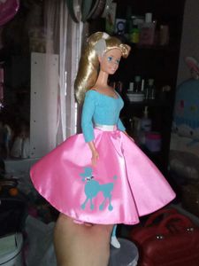 Barbie Doll with Blue Top &amp; Pink Skirt