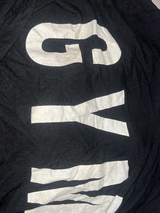 an oversized T-shirt
