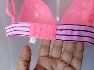 Pink Lace Triangle Bra