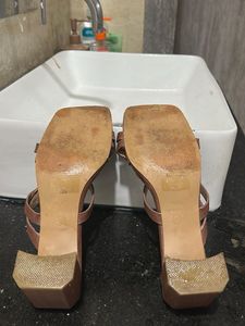 Allen Solly women Brown Strappy Heels