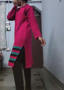 Pink black green  Knit Kurti woolen winter wear