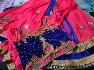 Rani Pink Lehenga For Girls