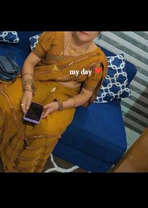 Elegant Mustard Yellow Saree heavy party sare