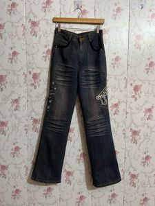 Gun Graphic Vintage Jeans