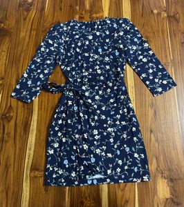 KOREAN Chic Floral Print Wrap Dress