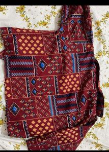 jaipuri print crop top