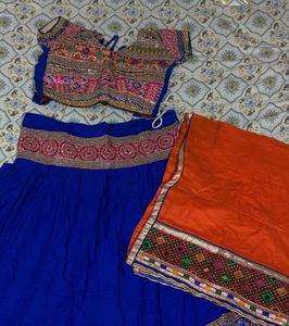 Embroidered Blue Lehenga Choli Set