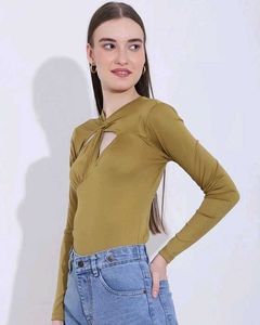 Shein Asymmetrical Neck Cut-Out Bodysuit