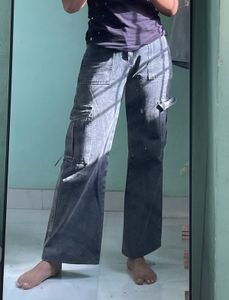 SHEIN Grey Cargo Jeans