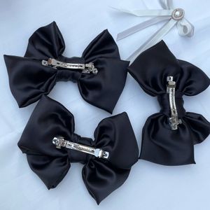 PRADA black Large Size hair bow Clip