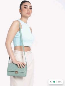 Quilted Mint Green Crossbody Bag
