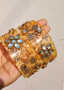 Exquisite Floral Embellished Bangles