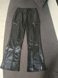Black Faux Leather Pants