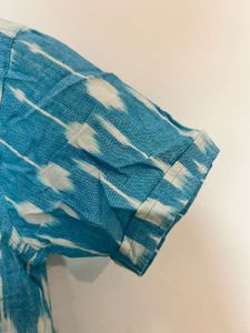 Blue &amp; White Striped Casual Top