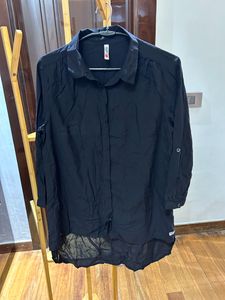 🇮🇳Freedom Sale🇮🇳Black Button-Down Tunic