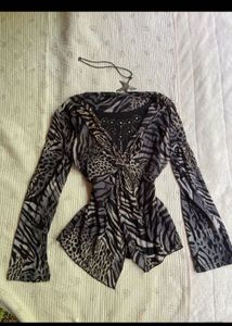 Y2K Stylish Animal Print Top