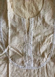 Elegant Beige Printed Kurta