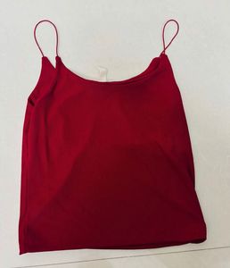 Vibrant Red Textured Top