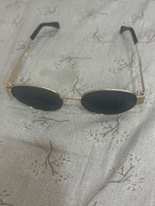 Gold Oval Sunglasses