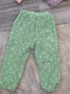 Cute Mint Green Textured Pants