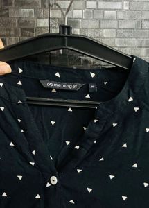 Polka Dot Black Casual Kurti