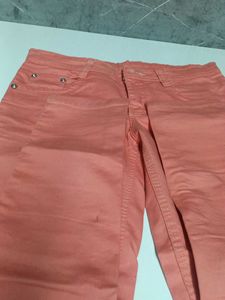 Coral Skinny Fit Pants for girls and women