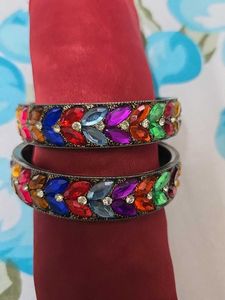 Colorful Stone Bangle Set