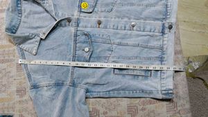 Light Wash Denim Jacket with Smiley