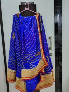 Bandhani Lehenga With Unstitched Choli