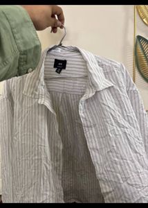 H&amp;M Striped Button-Up Shirt