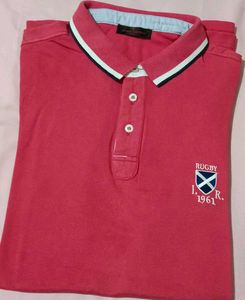 Men's Red Rugby Polo Shirt