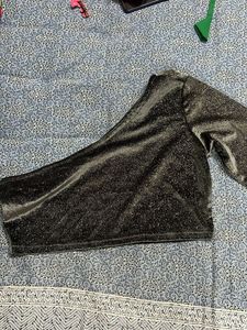 Sparkly One-Shoulder Top