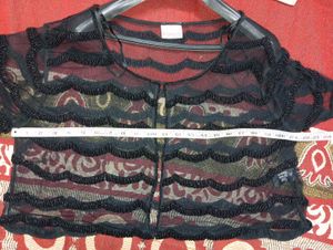 ROMAN Black Beaded Bolero Jacket