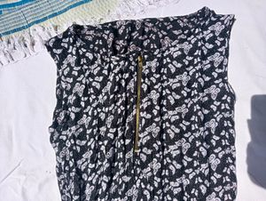 Black And White Floral Jumpsuit