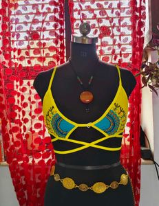 vibrant yellow colour bikini top