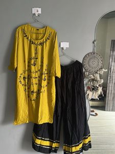 Elegant Yellow Kurta Set (XXL)