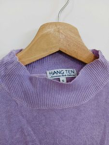 Lilac Mock Neck Sleeveless Top