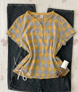 Plaid Button-Up Top