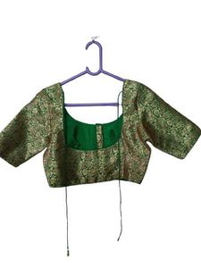 Green Brocade Blouse