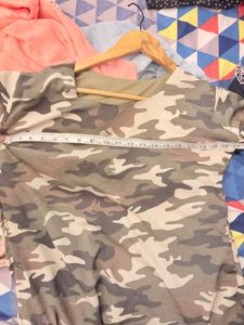 Stylish Camouflage Tunic Top