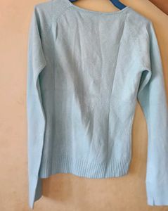 Baby Blue fur Sweater top