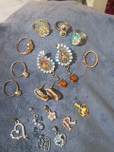 Rings, earrings, pendents