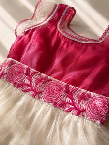Pink anarkali dress